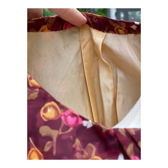 Volup Vintage 60s Shift Dress Roses Floral MIDI - Picture 9 of 12